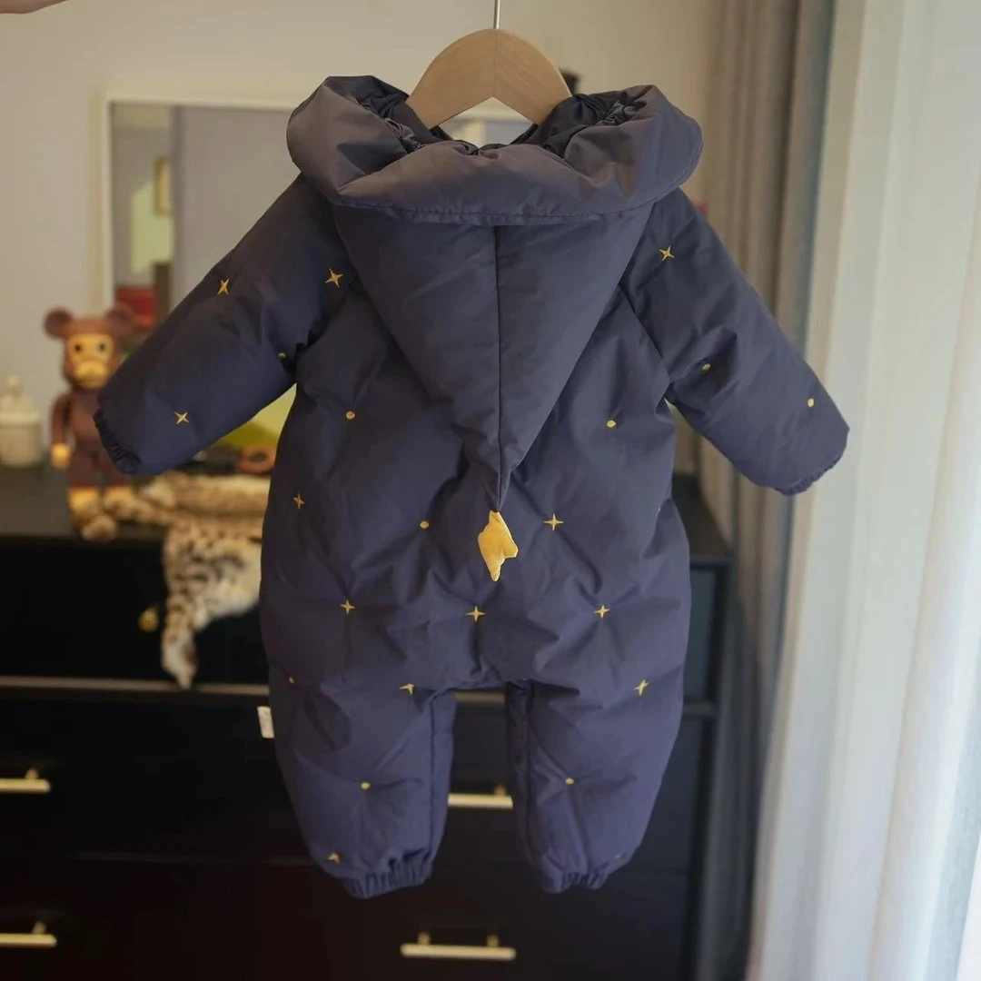 婴幼儿星星款爬爬服羽绒服儿童男女宝宝加厚时尚宝宝羽绒服婴童
