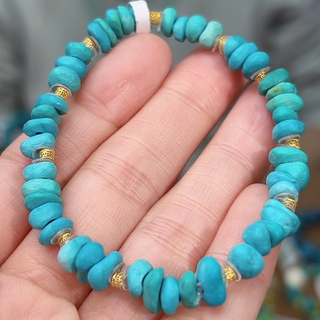 绿松石珠宝奇石18K金镶嵌