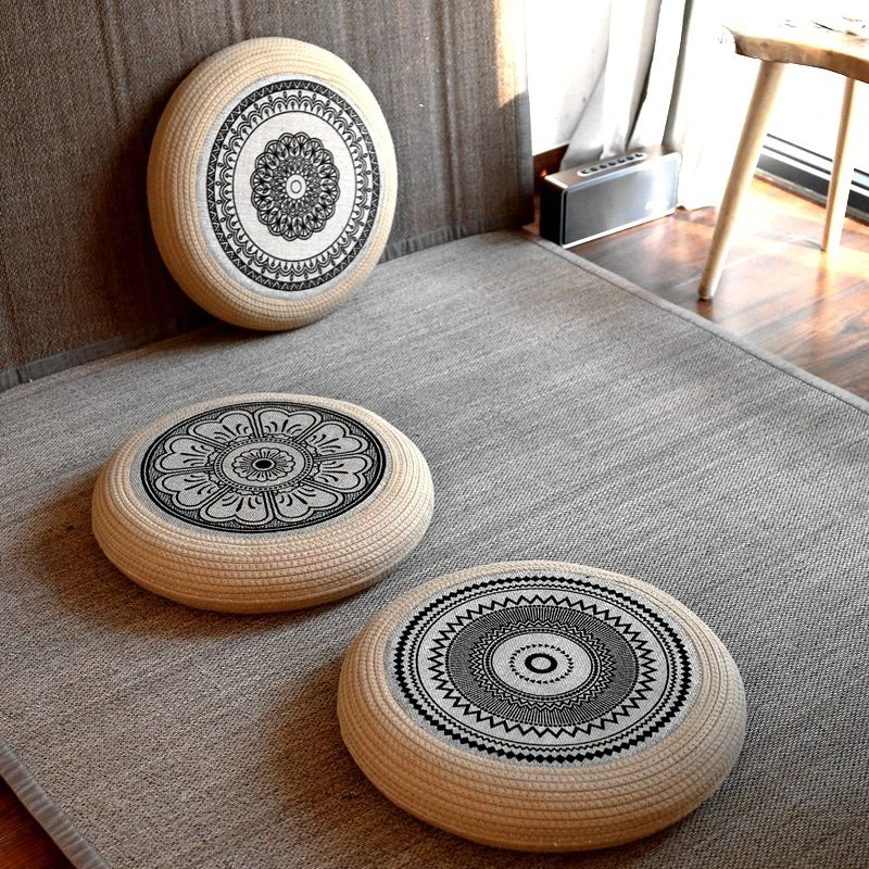复古蒲团坐墩地上榻榻米飘窗复古茶几坐墩客厅地板坐垫蒲团坐垫
