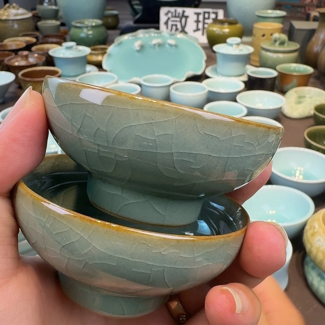 龙泉青瓷茶具微瑕