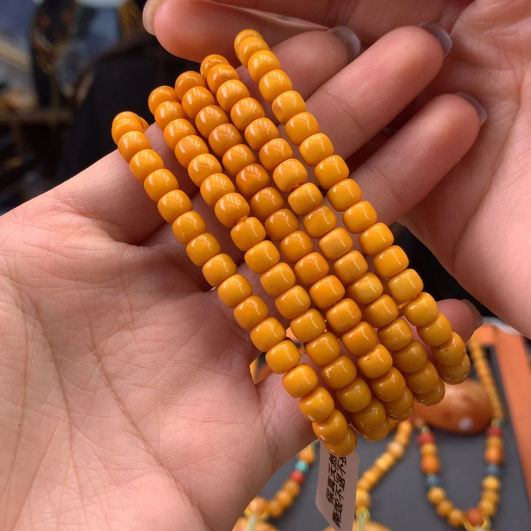 蜜蜡手串未镶嵌多样性发一