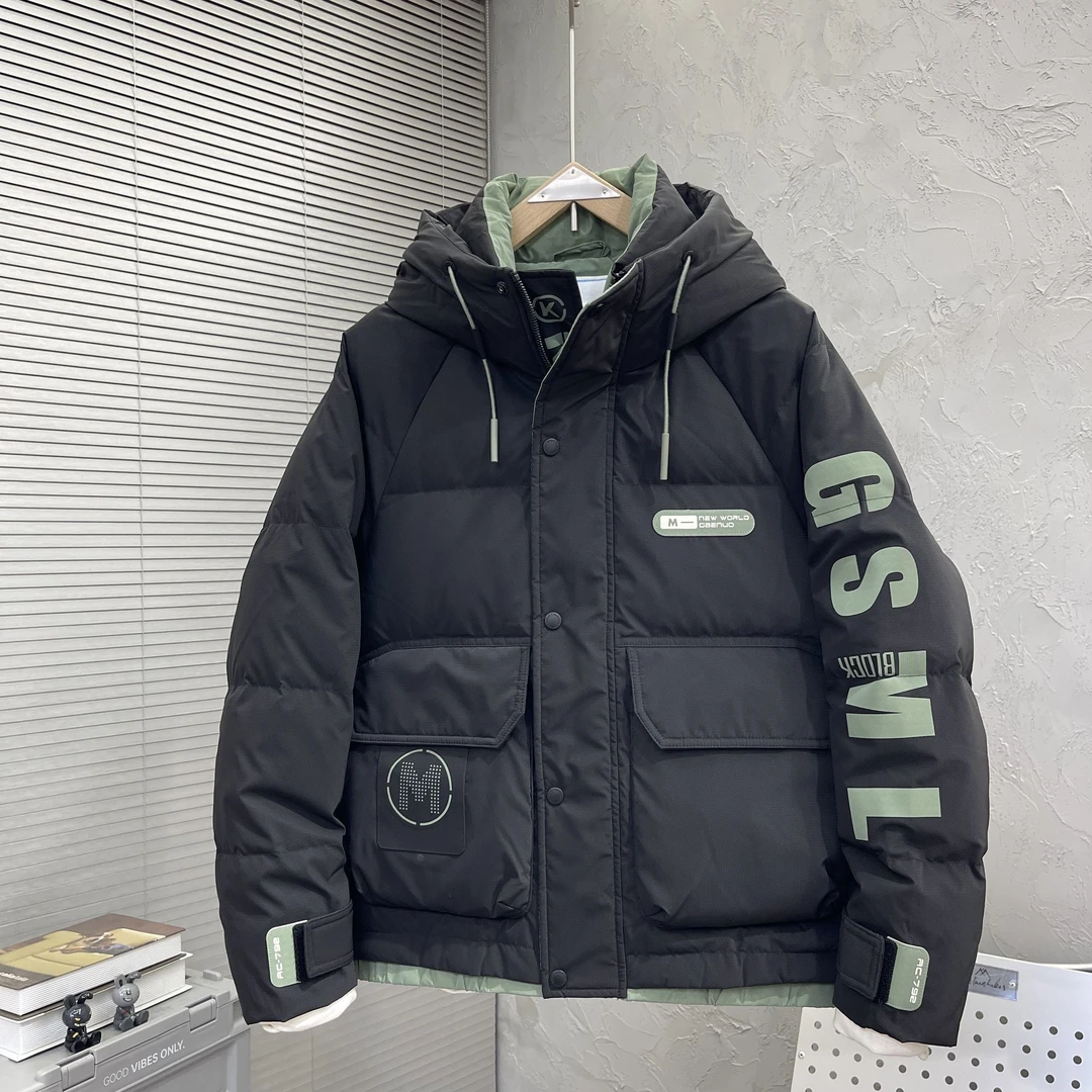 【清货价】冬季户外连帽保暖潮流休闲宽松加厚抗寒外套9859