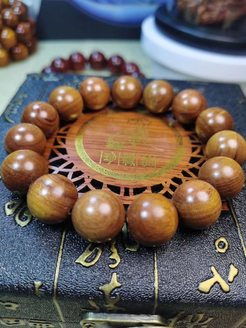 【福緣】缅甸花梨老料15mm➕单圈手串男女款手盘核桃核桃文玩橄榄核