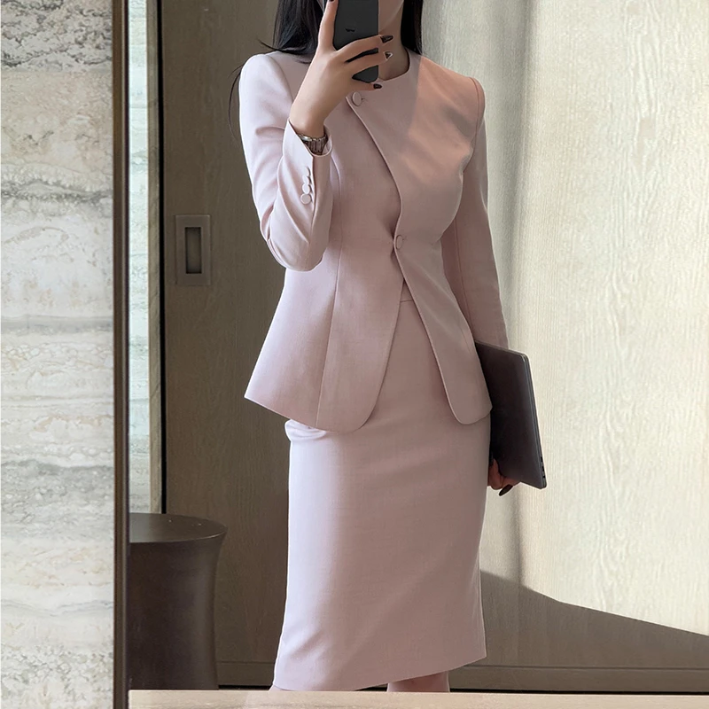 3090-2025春季大牌轻奢时尚套装春秋包臀女神职业女裙女裤套装