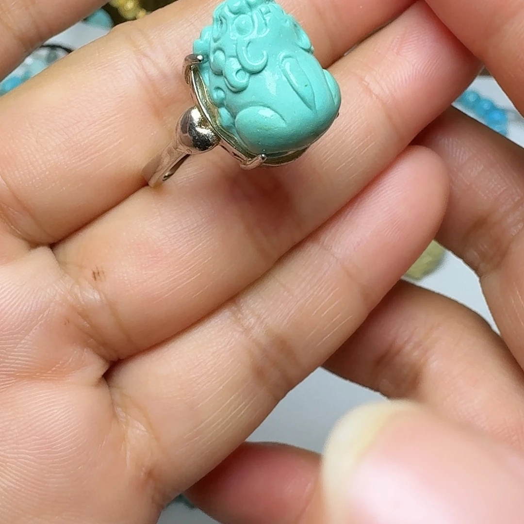 绿松石银S925镶嵌珠宝奇石