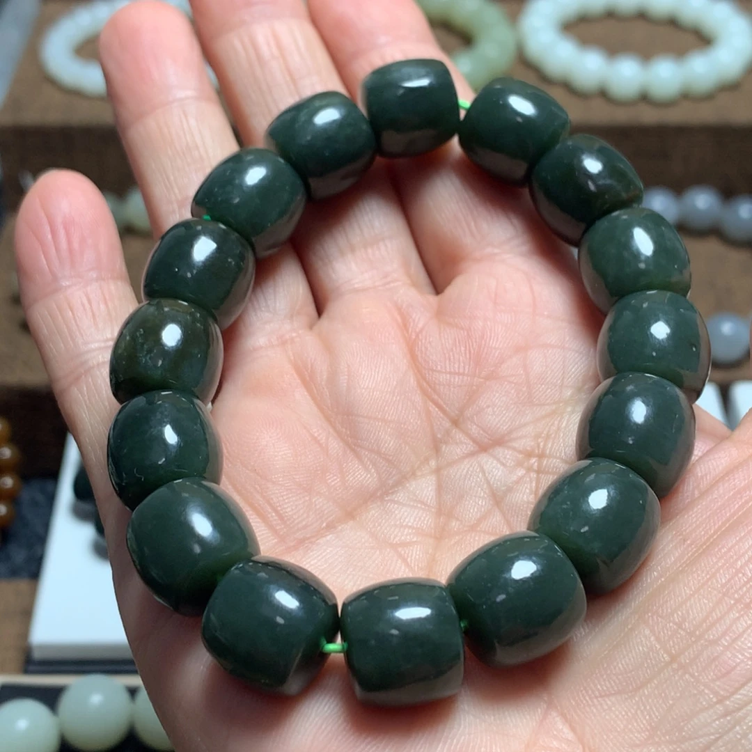 和田玉未镶嵌手链