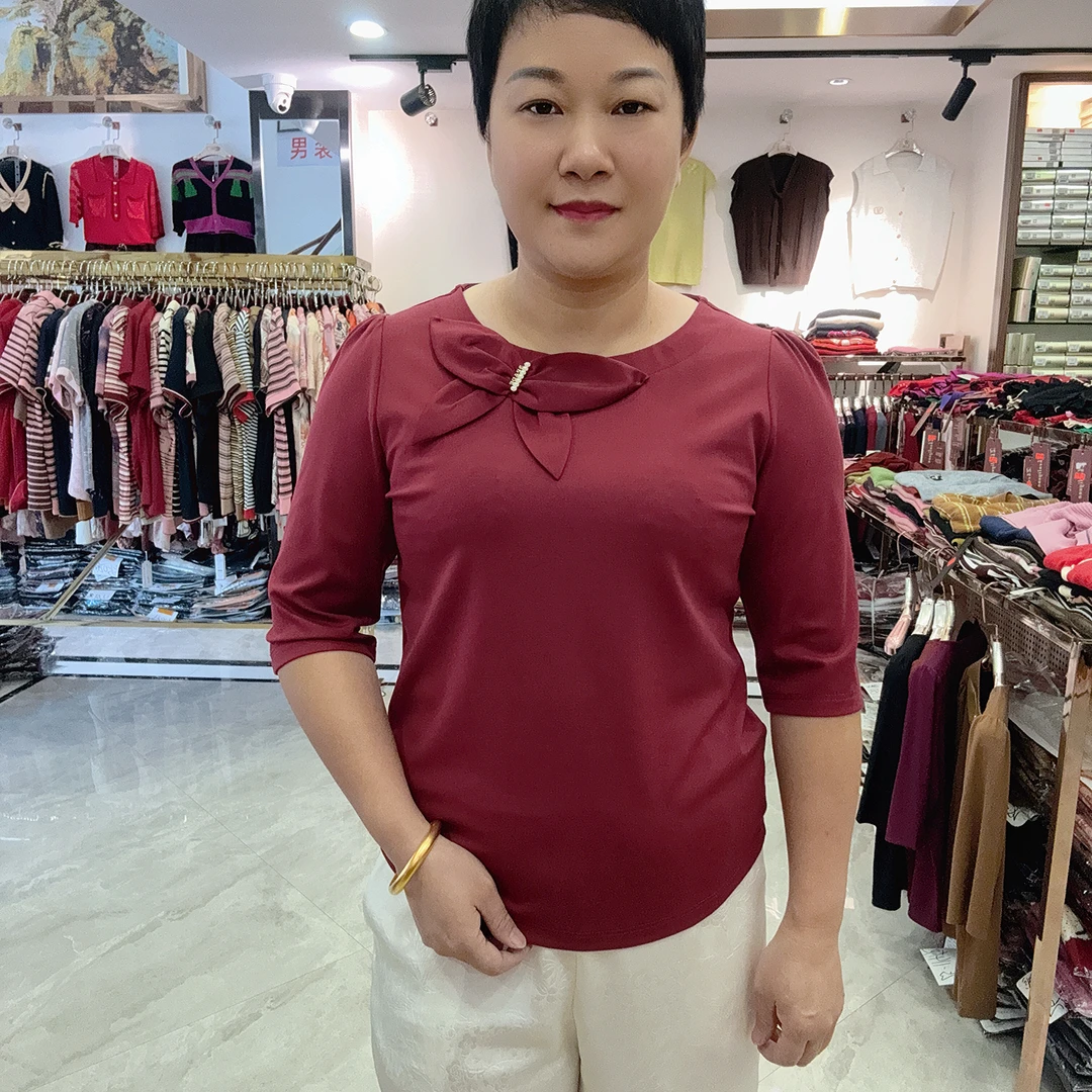【燕珍时装】2025秋季新款6359半袖休闲时尚百搭韩版T恤