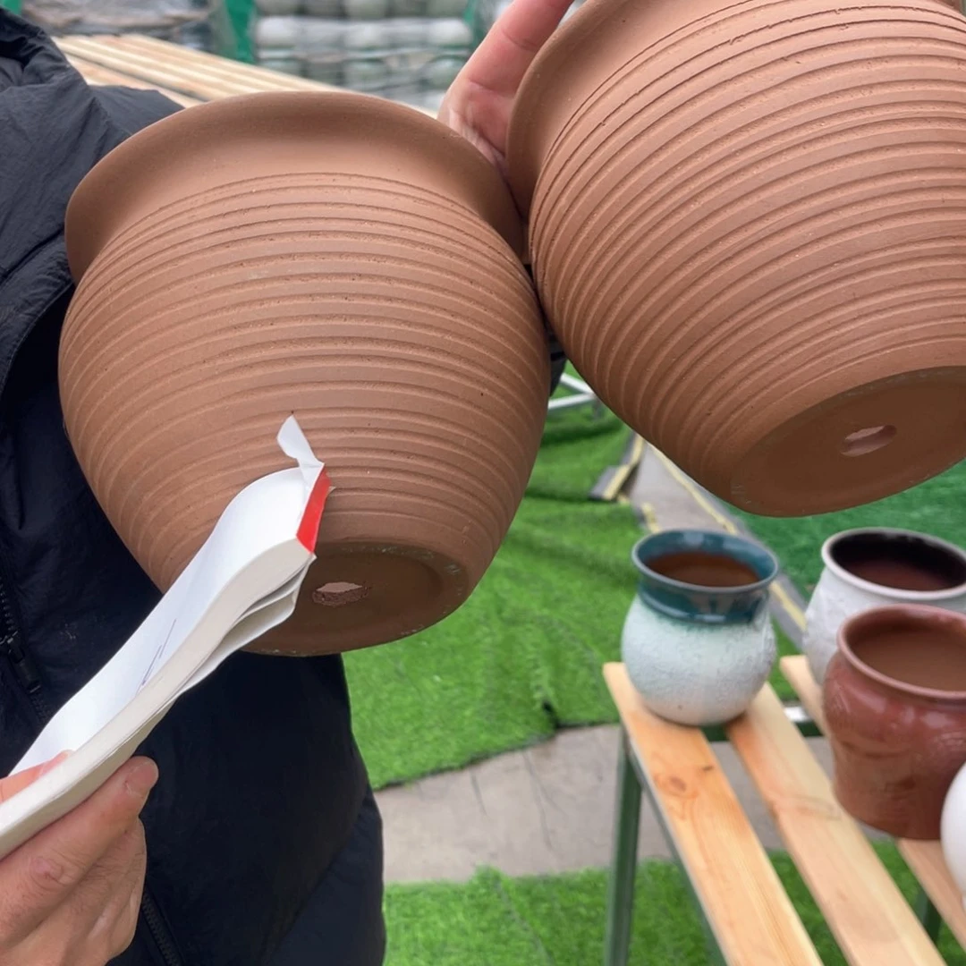 红陶杨杨花盆0215-1012