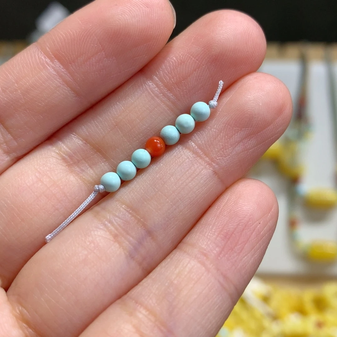 南红玛瑙未镶嵌珠宝半成品3.3mm