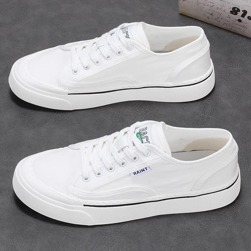 2025男鞋布鞋男透气鞋子男韩版百搭板鞋潮白鞋男士休闲小白鞋男款