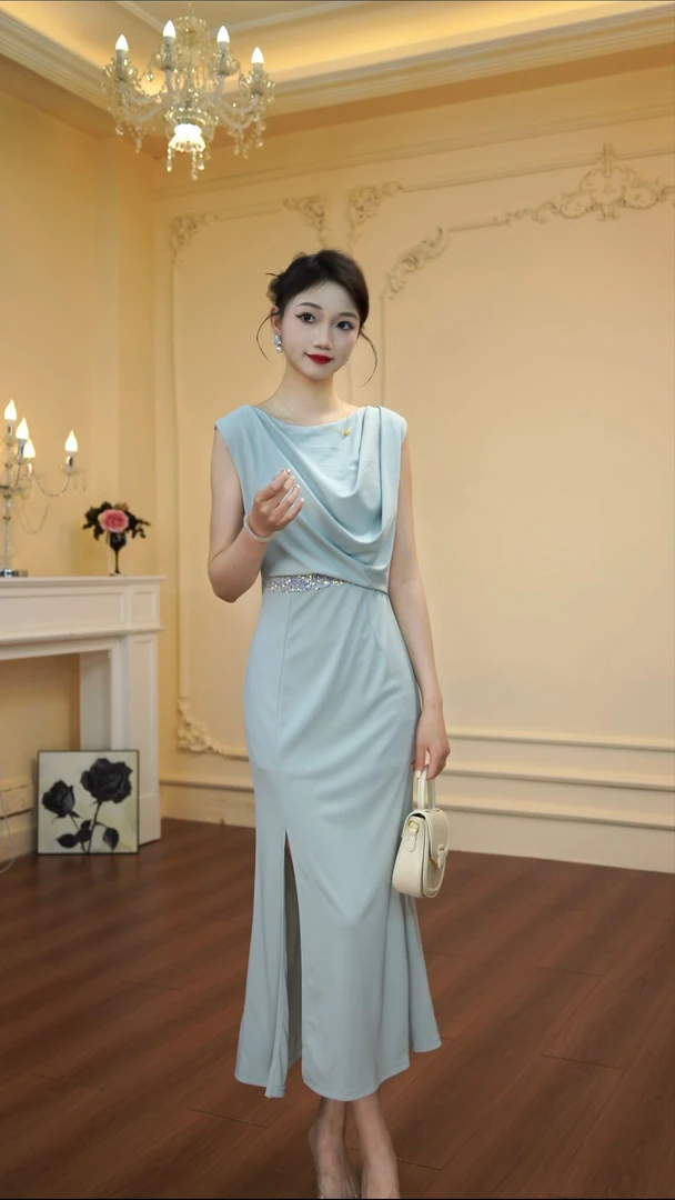 连衣裙夏季法式度假长裙长款性感时尚设计师夏季修身气质11518