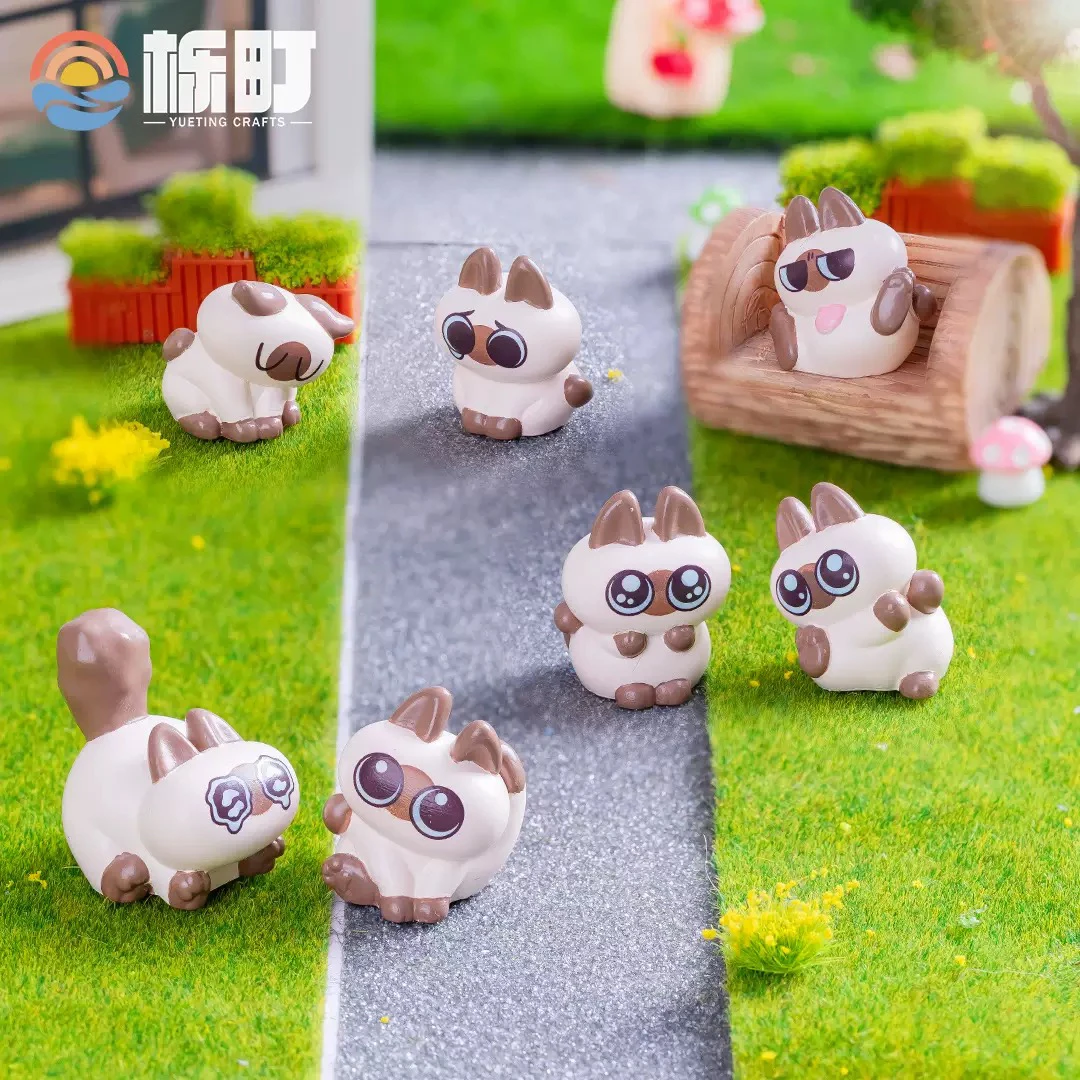 【双许愿+九宫格】暹罗猫小豆泥diy饰品树脂小摆件