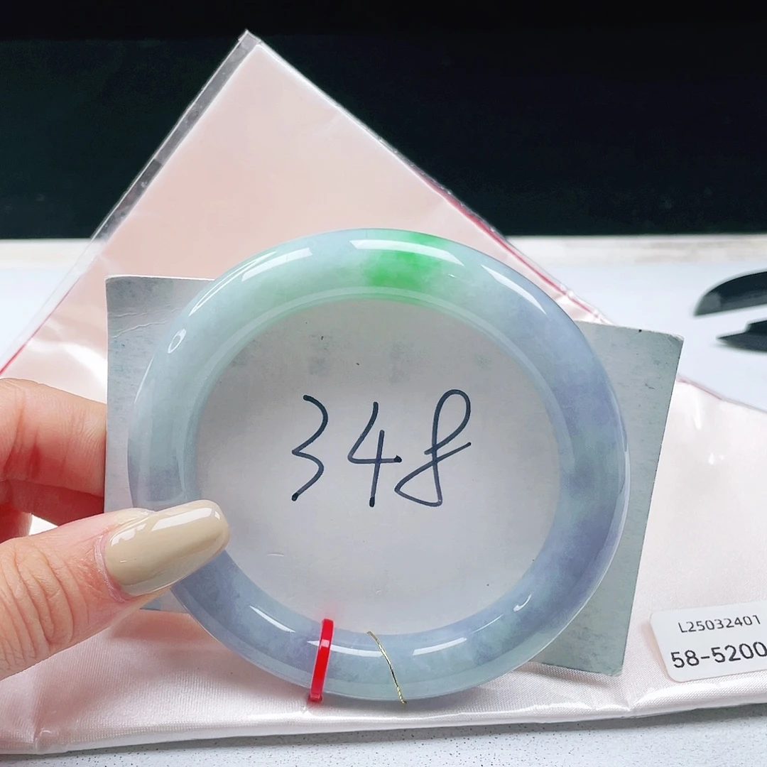 翡翠未镶嵌手镯58圆条