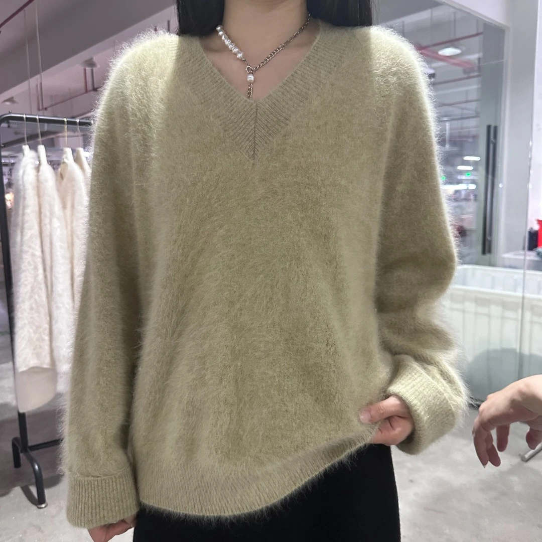 【“绒”生富贵系列】100%其他特种小动物绒套头衫富婆装R121