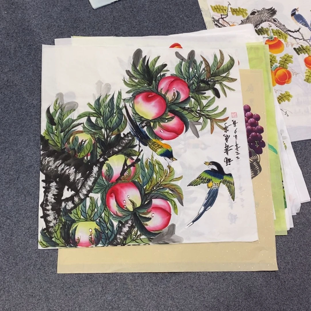 国画德****锅尺寸68✖️68斗方手绘画画画