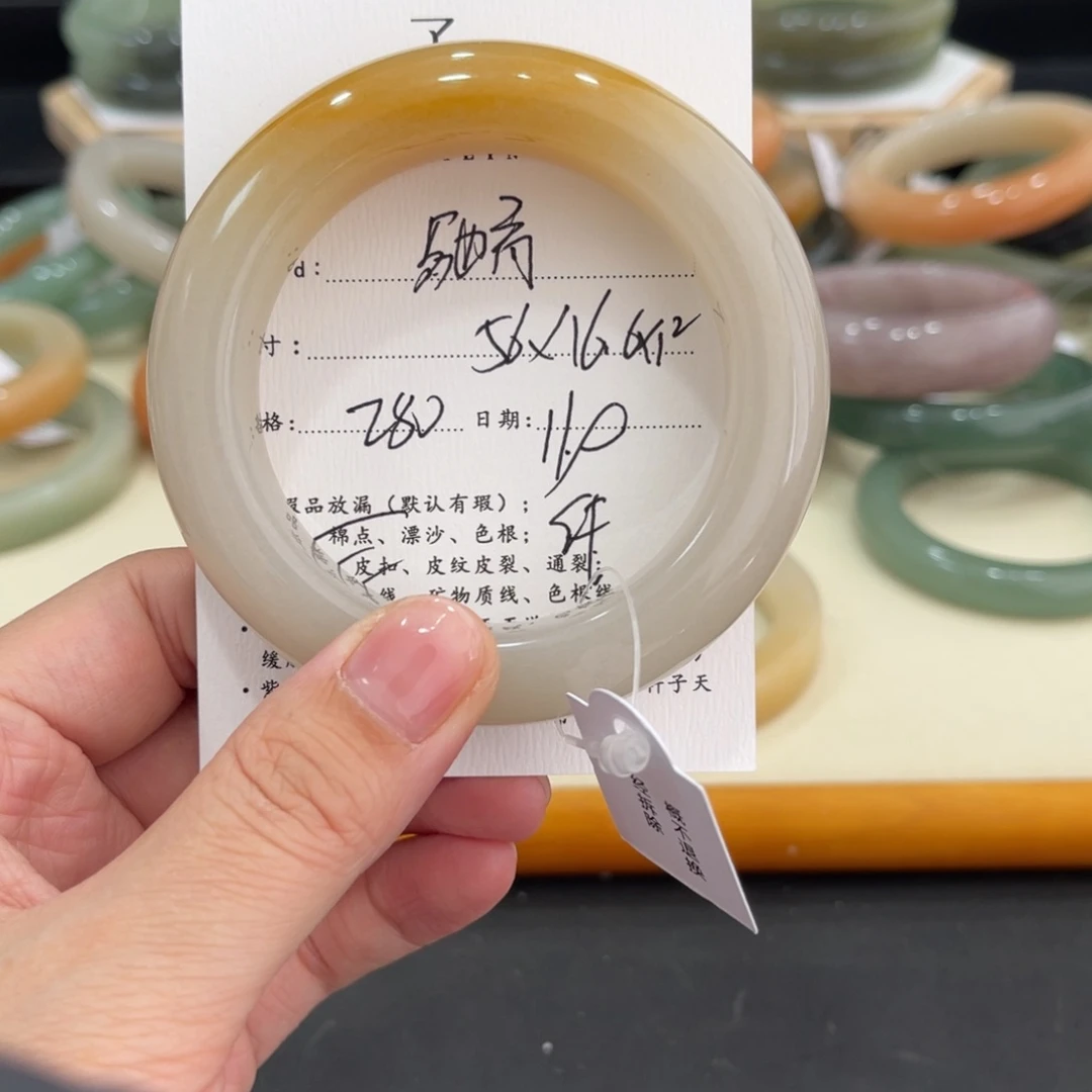 未镶嵌手镯石英质玉罗*青