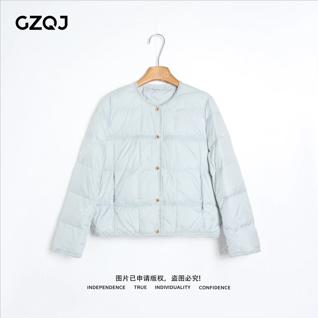 老琴私服【南国千金】琥珀流光风千金风鸭绒轻羽绒服外套女冬 3726