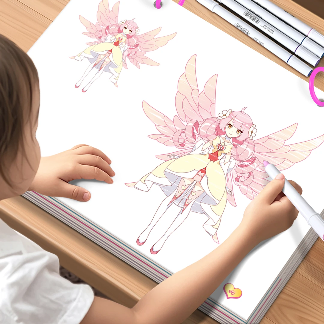 小花仙公主涂色本3-6岁5小女孩画画本儿童绘画描画册早教玩具礼物