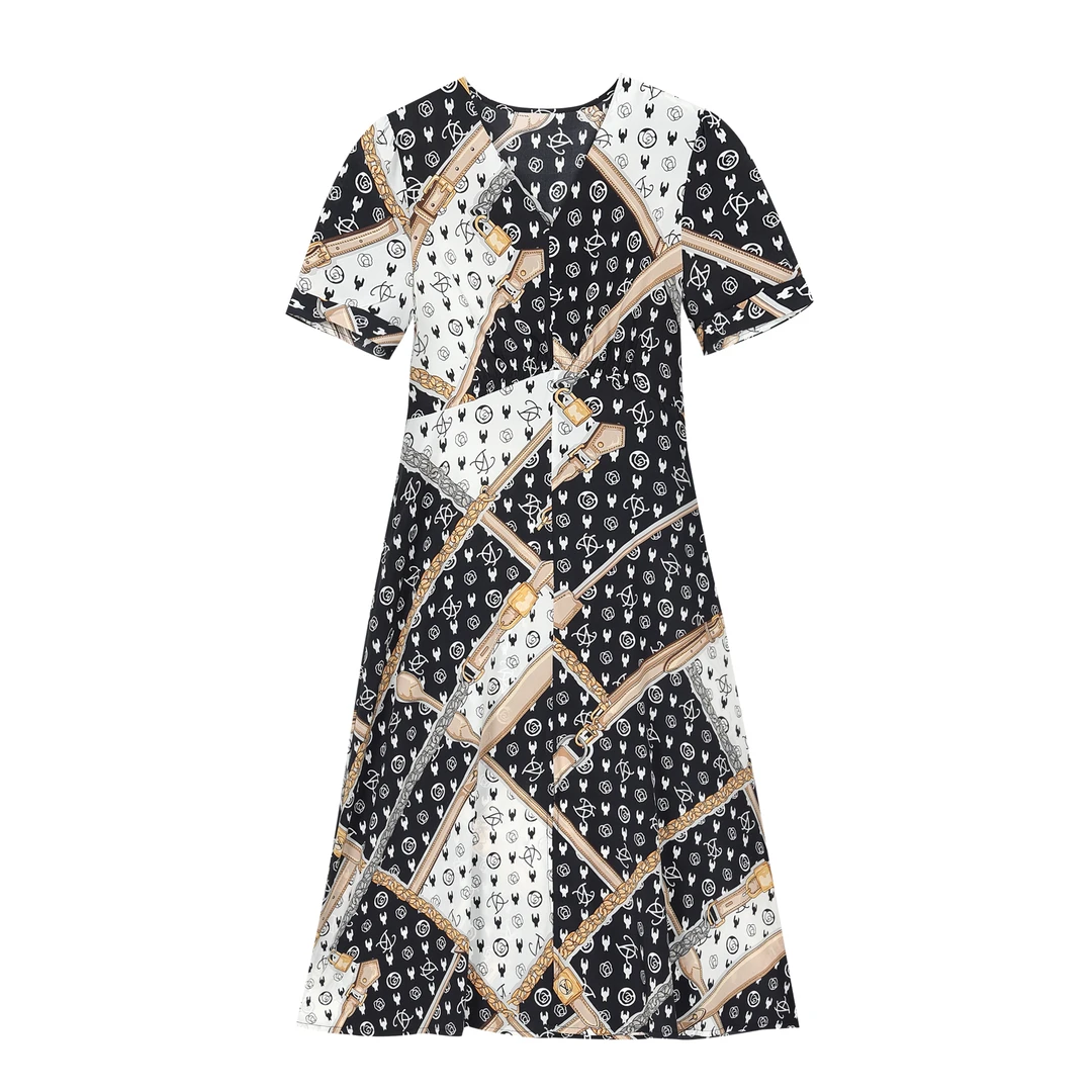 弹力双绉真丝桑蚕丝连衣裙2025夏季新款J2025E002