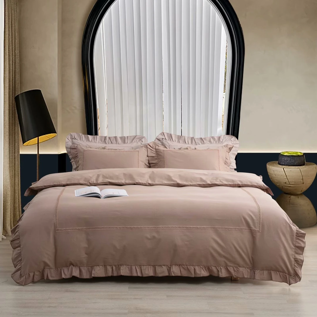 庄织软老粗布四件套全棉A类黑标小岛西岸100%棉加厚重磅棉四件套