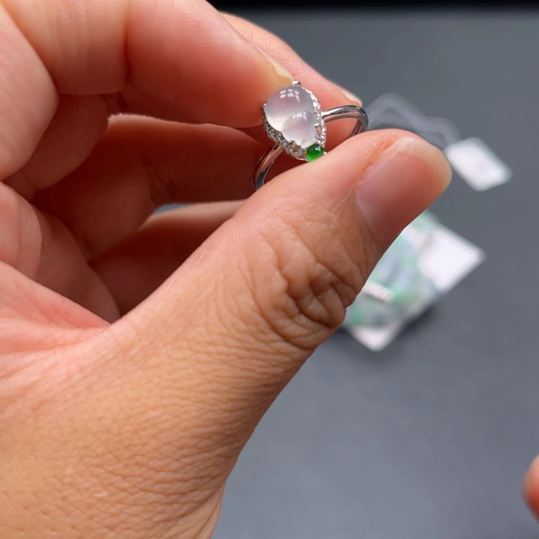 翡翠银S925镶嵌戒指