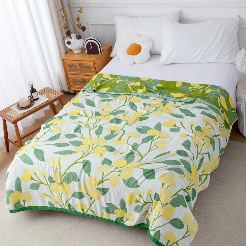 150*200双层竹纤维冷感毯夏季薄款空调被柔软舒适夏凉被午睡盖毯