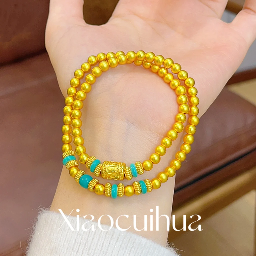 【双圈5m珠】可调节经典古法手工重工百搭编绳素款女生饰品 diy配饰