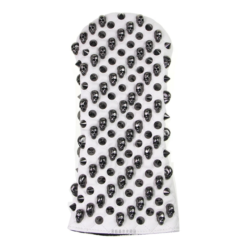 黑色铆钉骷髅头木杆套推杆套1号3号5号UT适用高尔夫球杆保护套