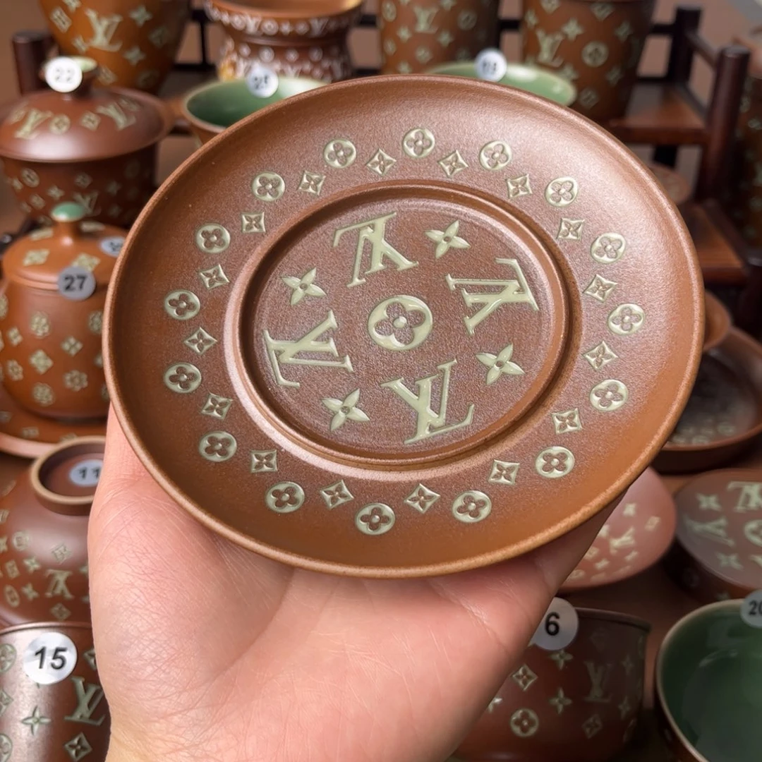 如****草木灰老花咖啡杯托