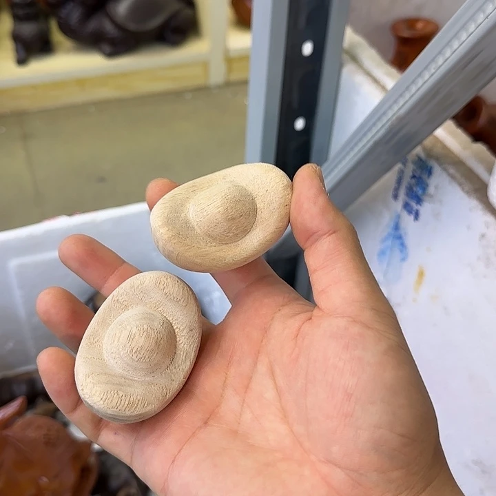 木香樟木6元宝一对