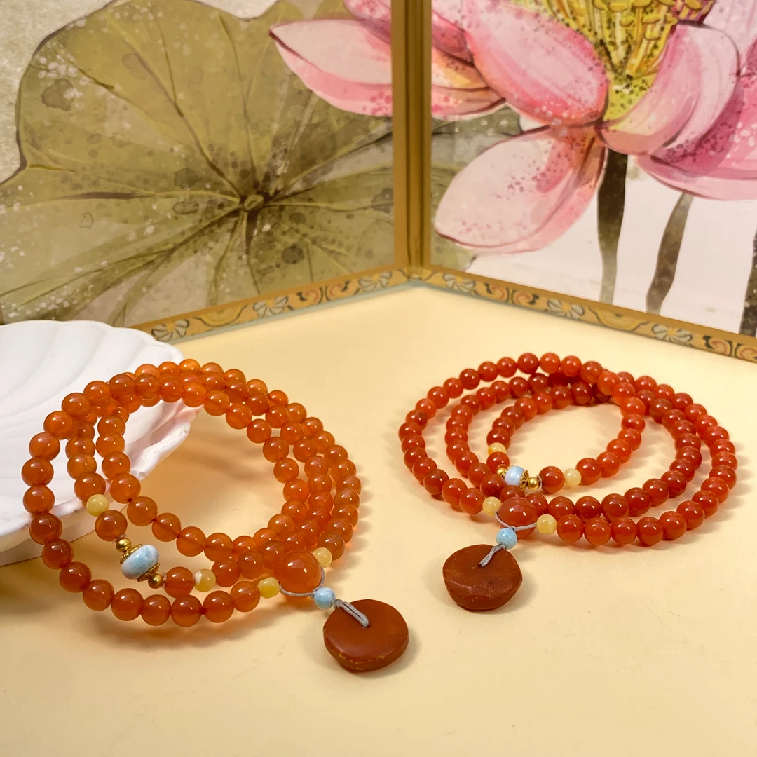 【铭记珠宝】南红DIY多圈手串2-DM176H166【多样性发一件】约5.5mm+