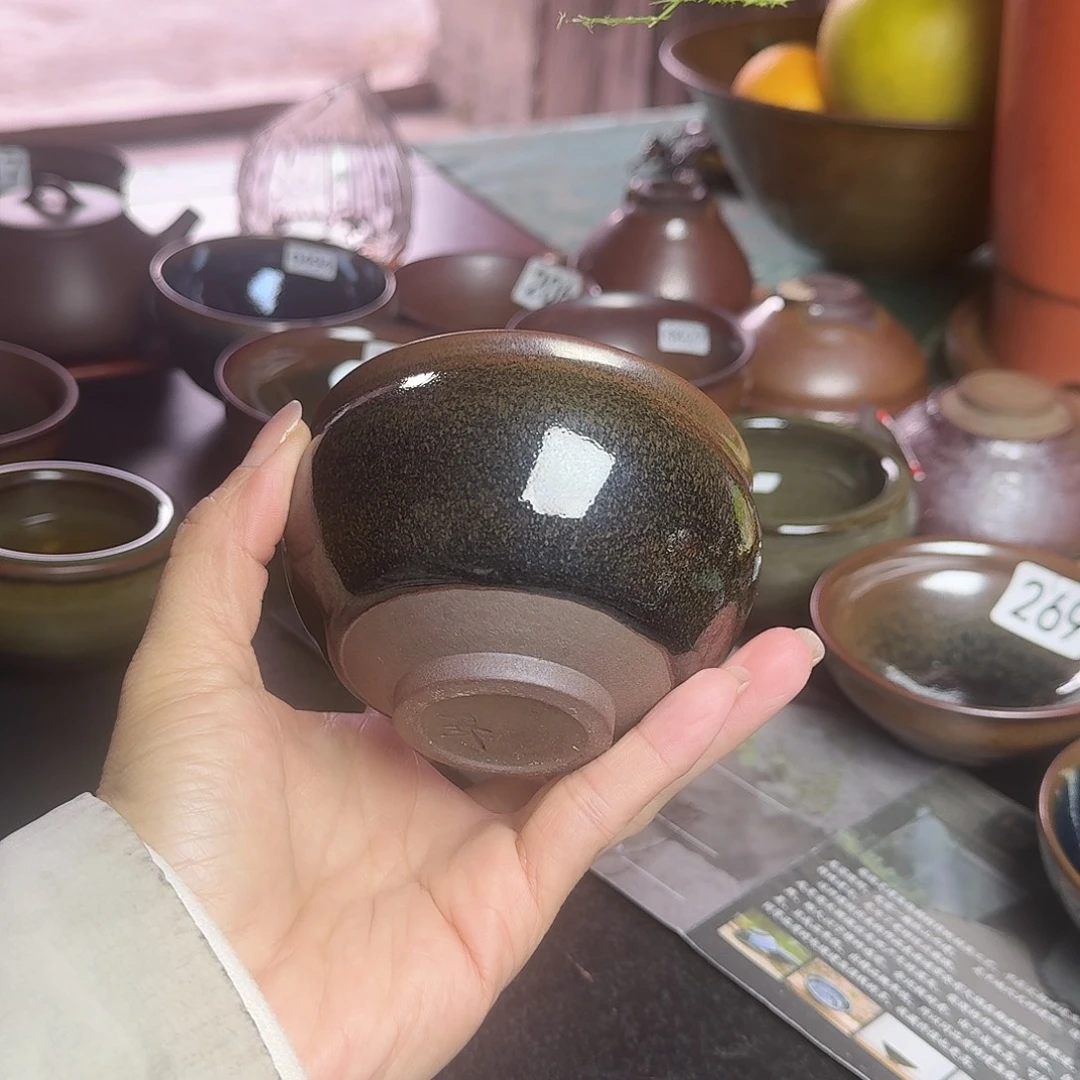 茶盏504 柴烧手工主人杯