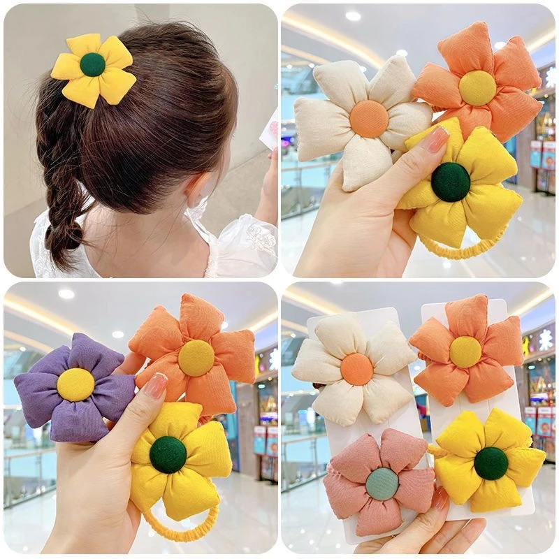 太阳花儿童头绳女童发圈不伤发可爱花朵扎马尾头饰女2025新款ins