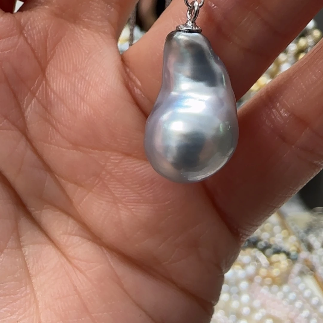 海水珍珠颈饰银S925镶嵌