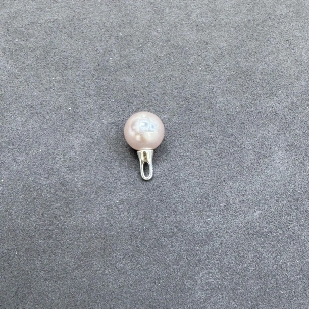 吊坠925银 1422-施加珠曼塔玫瑰色单珠不带链11mm
