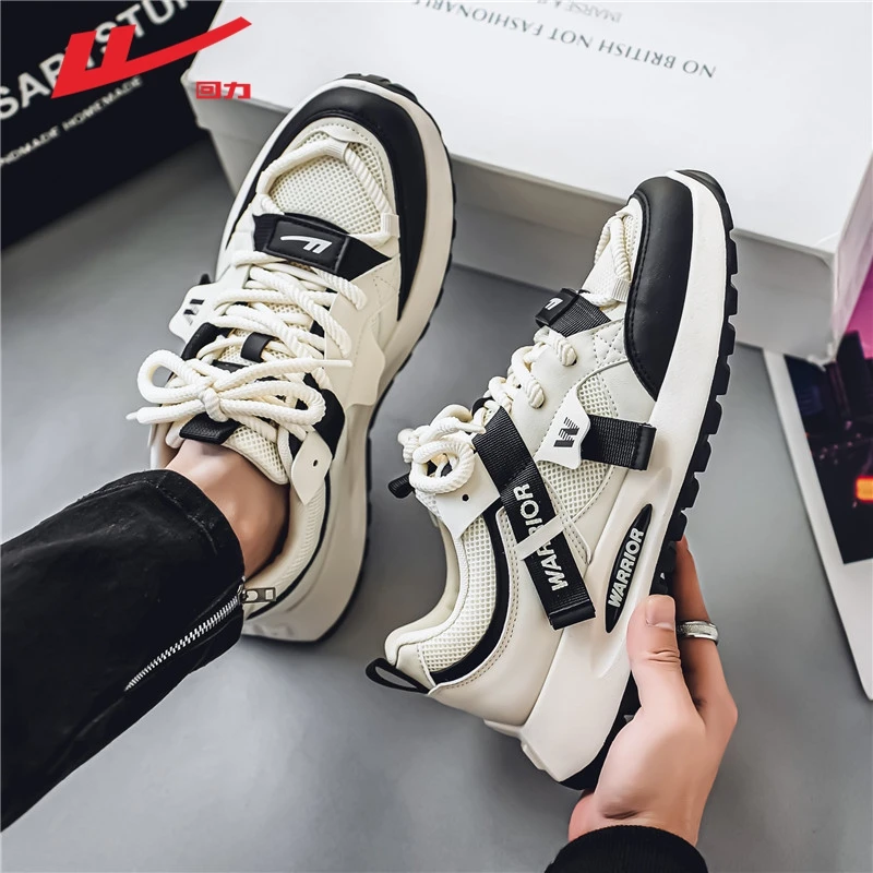 回力男鞋2025春季新款网面透气阿甘运动休闲板鞋跑步百搭老爹潮鞋