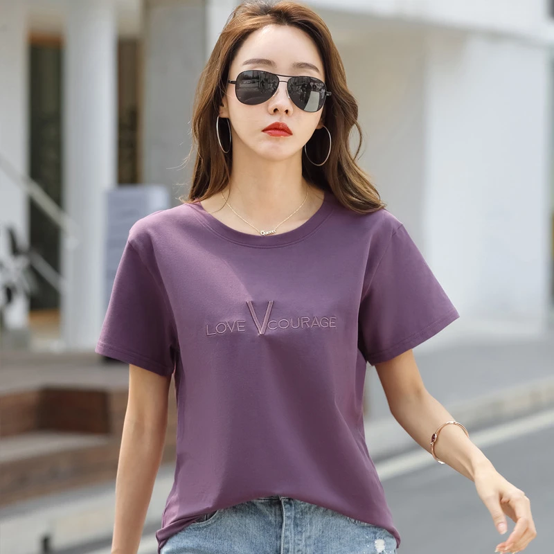 短袖T恤夏装半袖宽松时尚洋气女2025夏季新款休闲t恤