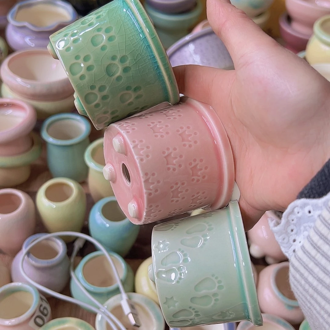 红陶陶瓷花盆当场满12包邮