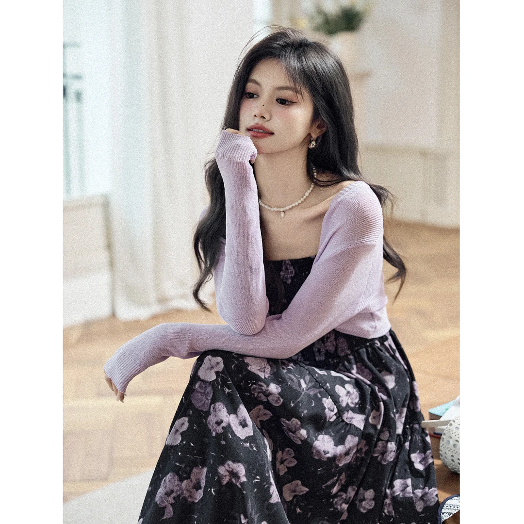 宿本【蔷薇来信】碎花吊带裙2025夏季浪漫连衣裙+开衫1520793LP