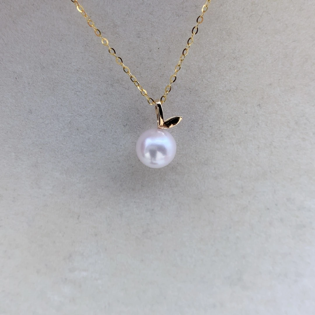 海水珍珠7-7.5mm ak吊坠银S925镶嵌