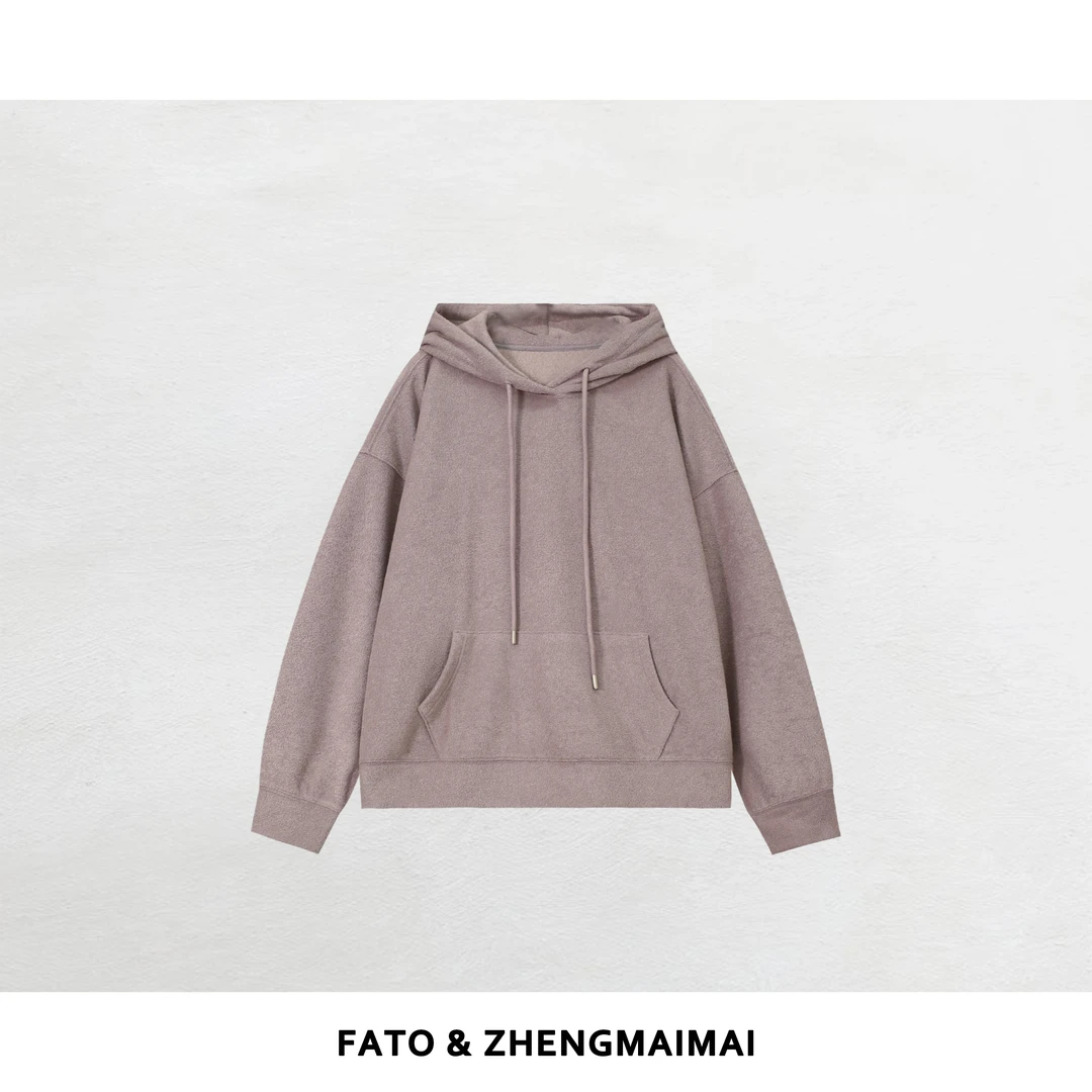 郑买买 紫蔷薇 秋冬新款休闲文艺百搭休闲连帽卫衣 XM51202W1