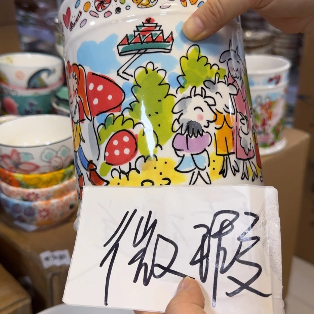 陶瓷荷兰太太收纳框一只微瑕看图