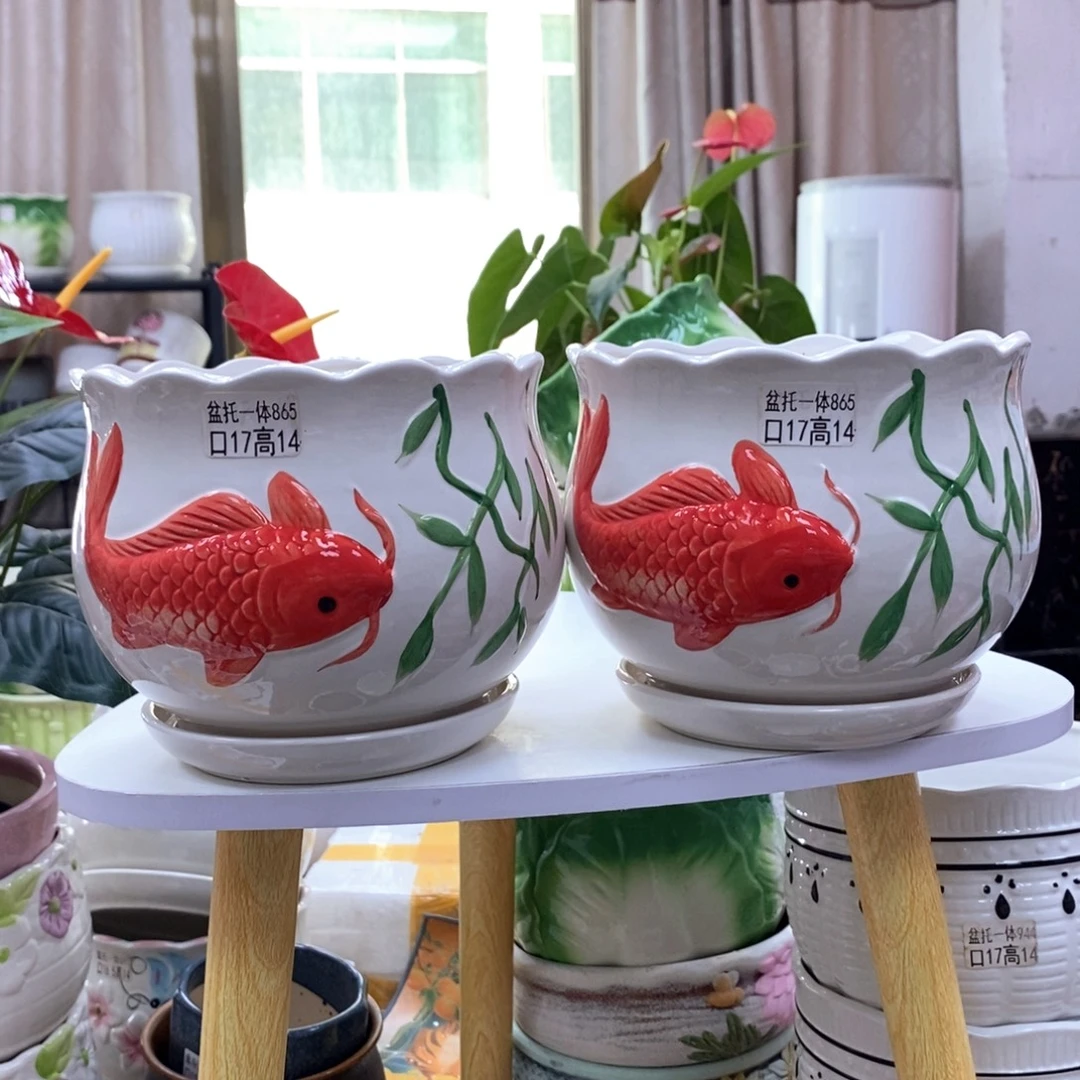 @夏西陶瓷花盆@@5865