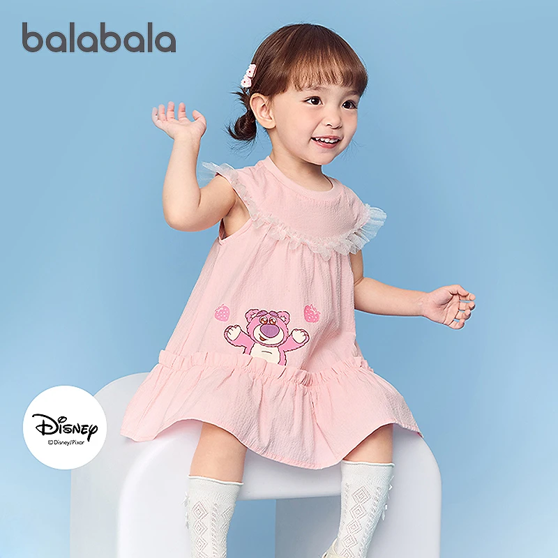 【迪士尼IP】巴拉巴拉宝宝连衣裙儿童公主裙女童夏装2025新款甜美