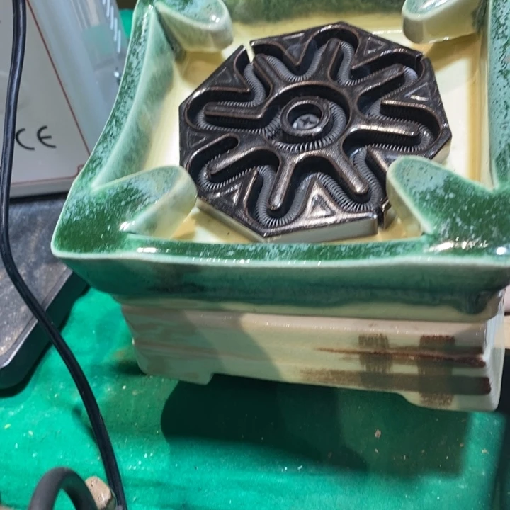 蜜安罐瓷香炉锡茶则