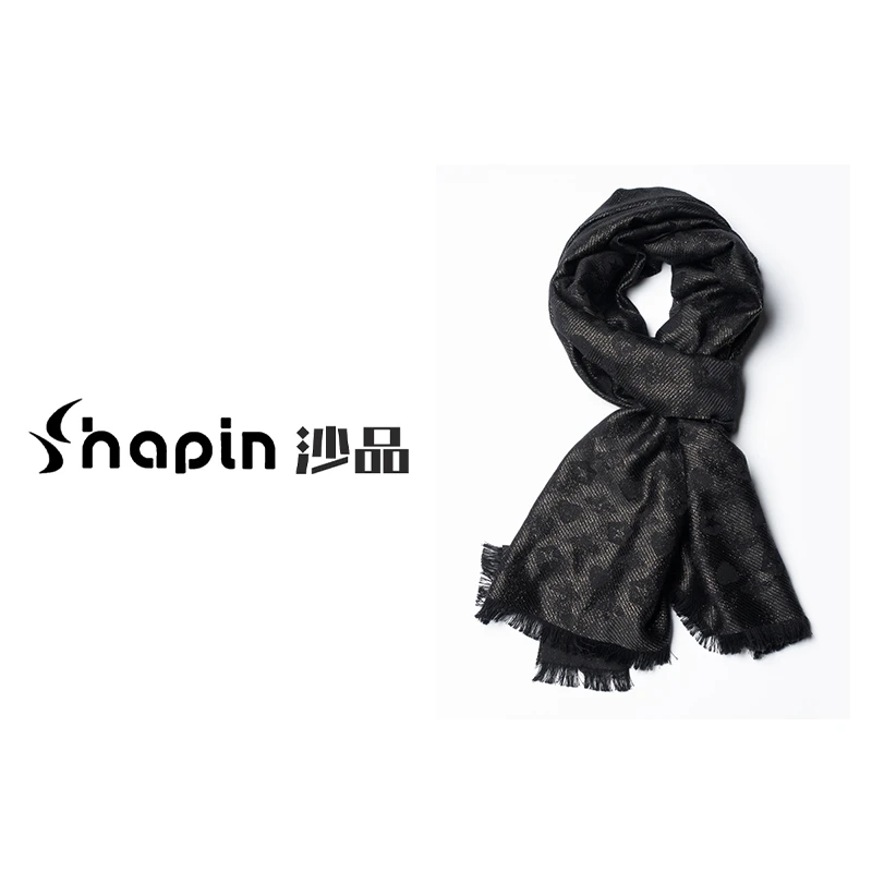 气质款金丝暗纹老花时尚围巾百搭款披肩SM002B