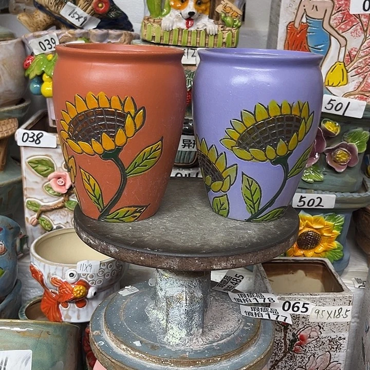 粗陶材质多肉花盆