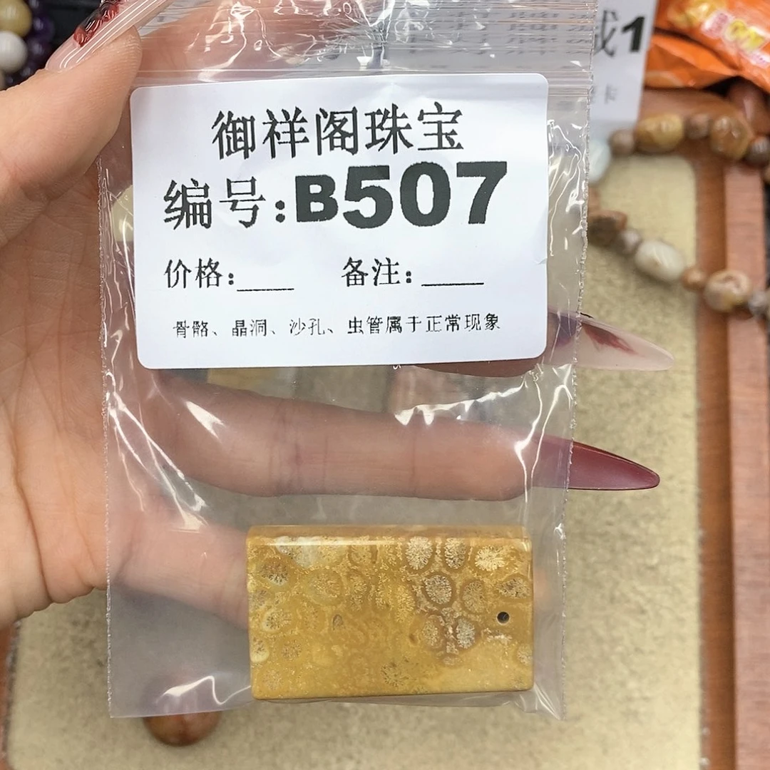 硅化珊瑚（珊瑚玉）颈饰未镶嵌哪*