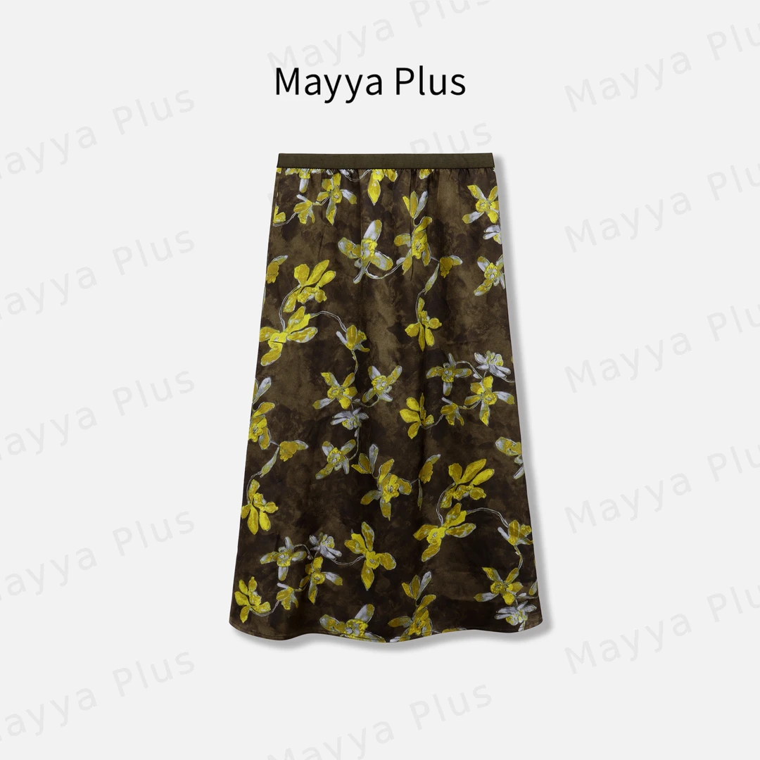 【金鸢尾】Mayya Plus麦芽定制轻奢气质显瘦百搭款梭织半裙32518891
