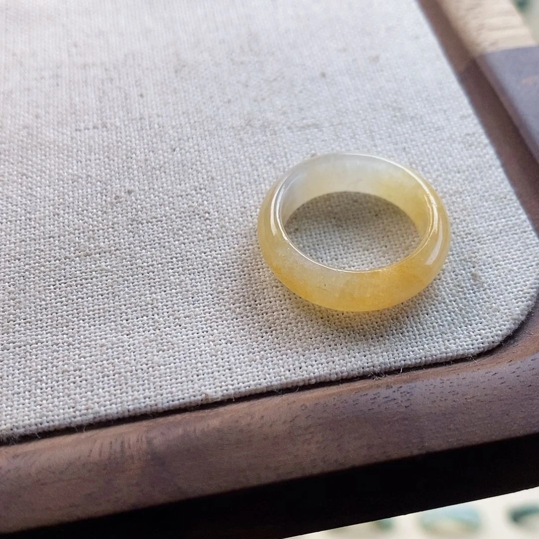 翡翠戒指未镶嵌5号港15包容